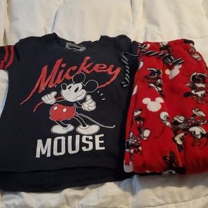 Disney Mickey Mouse Fleece Pajama PJ Set Small2